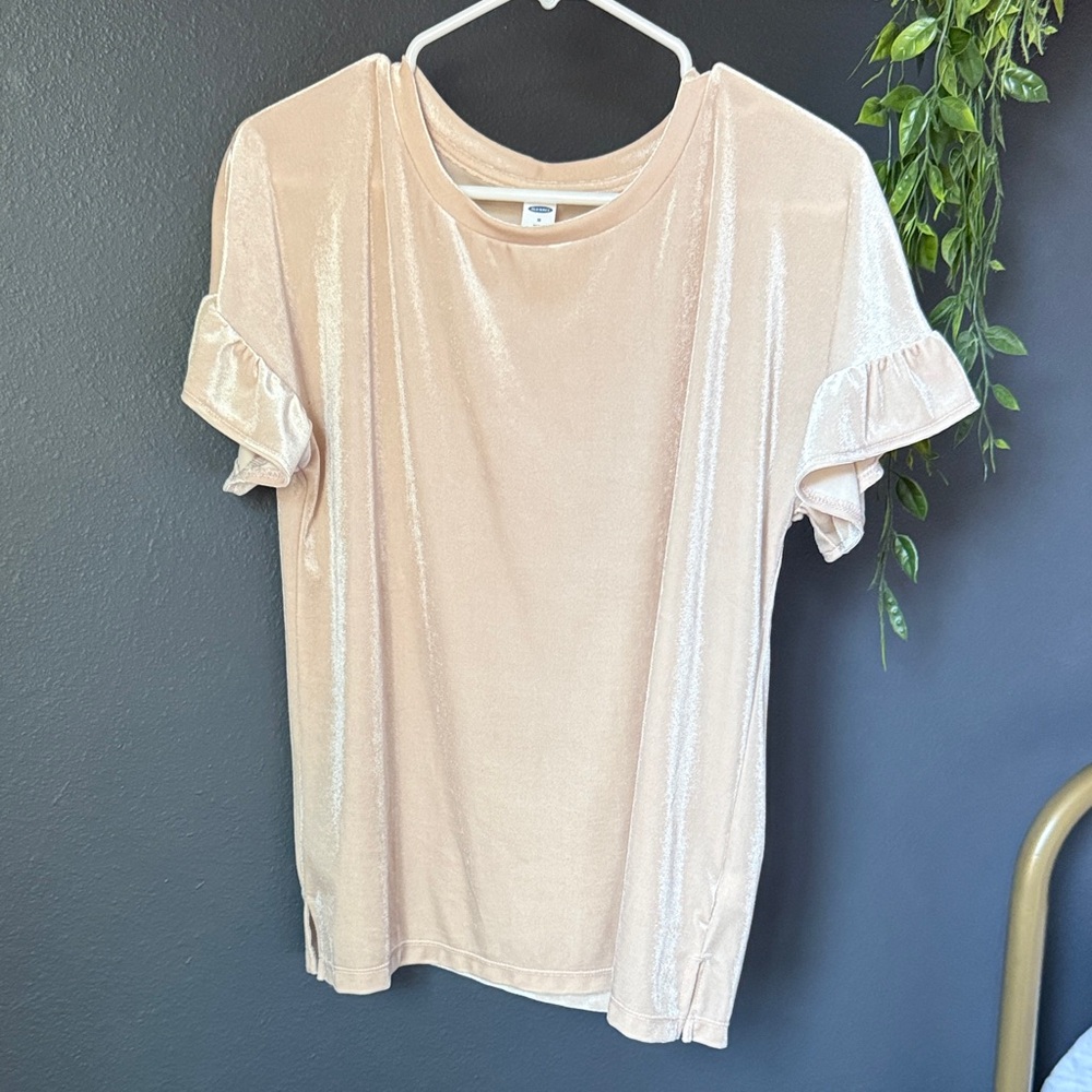 Old Navy Elegant Cream Ruffle Sleeve Top
